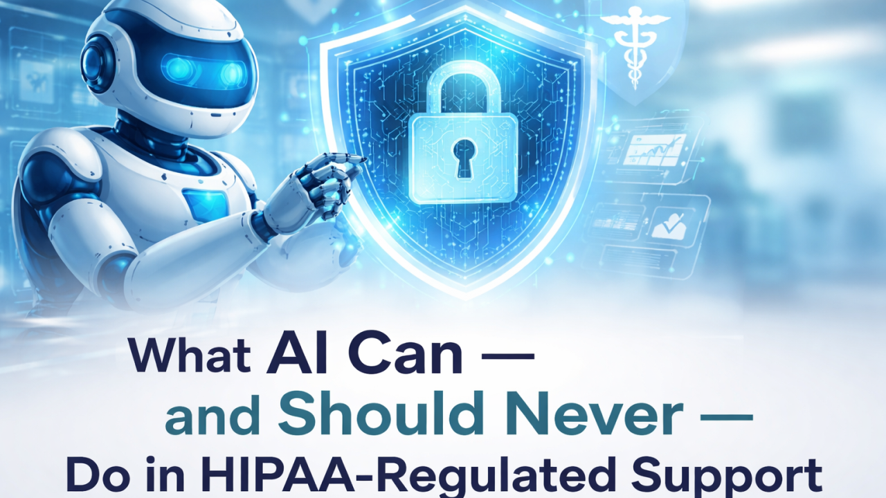 What AI Can — and Should Never — Do in HIPAA-Regulated Support