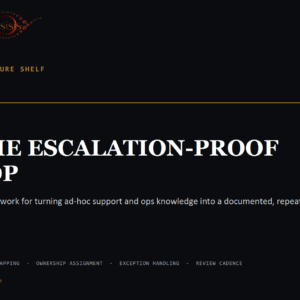 The Escalation Proof SOP