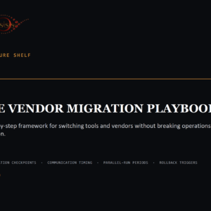 The Vendor Migration Playbook