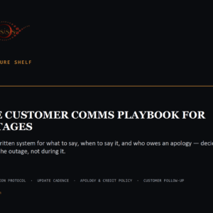 Customer Comms Playbook for Outages