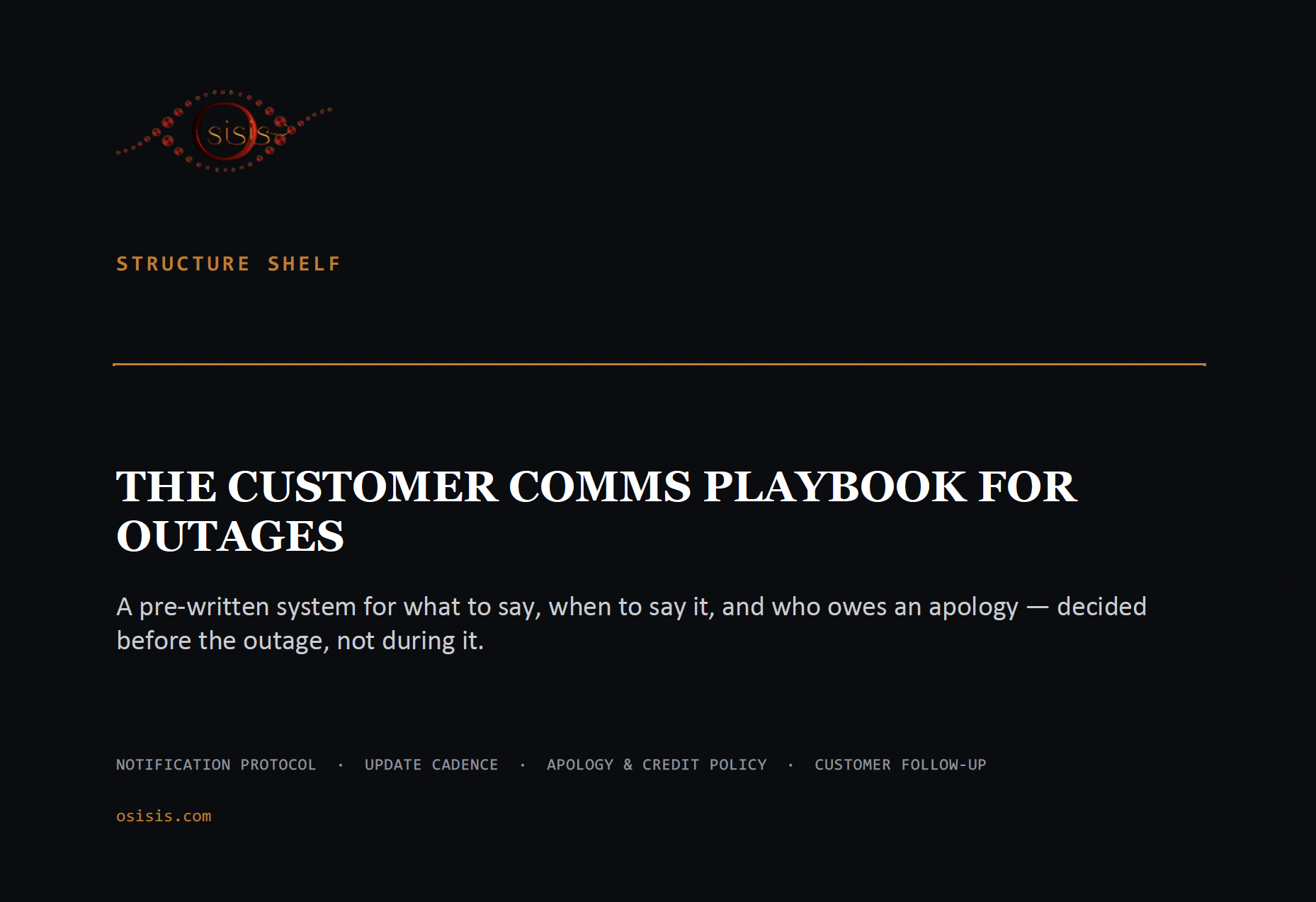Customer Comms Playbook for Outages